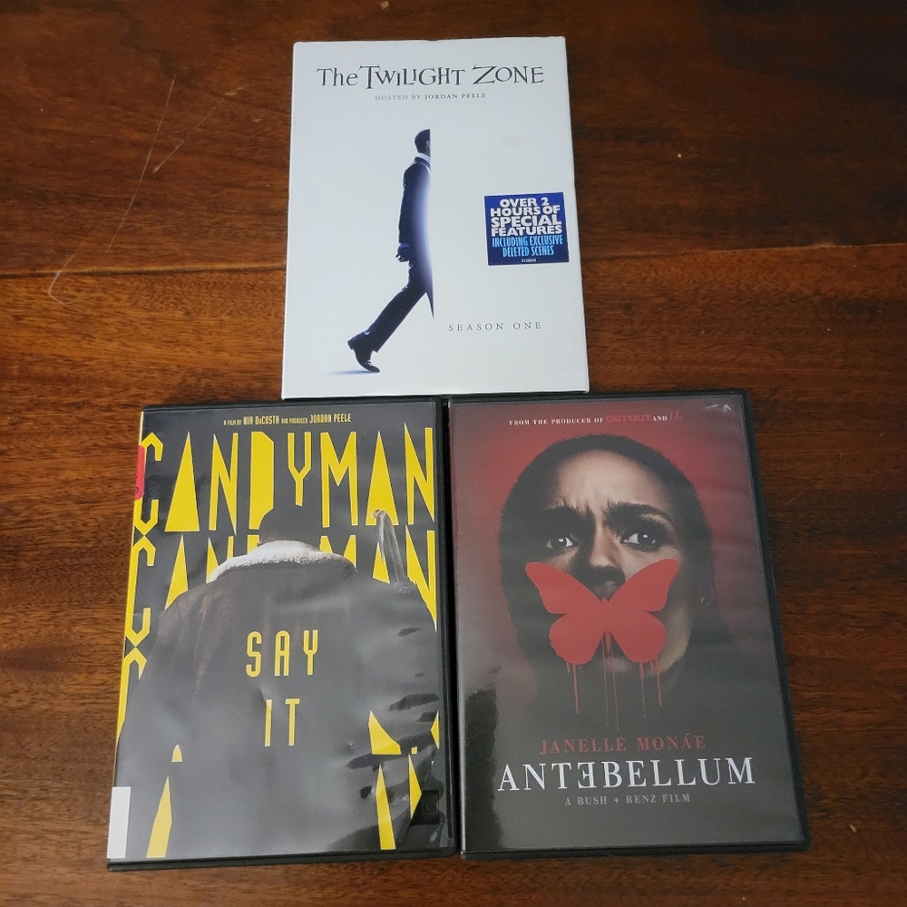 Lot Of 3 Jordan Peele Horror DVDs Twilight Zone And More